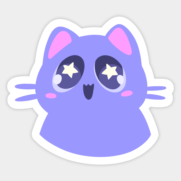 Starry Eyed Catto Sticker by silly cattos